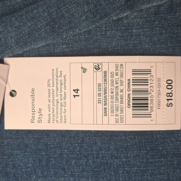 Women's Notch Front Seamed Denim Mini Skirt | Wild Fable | 14 - Picture 7 of 10